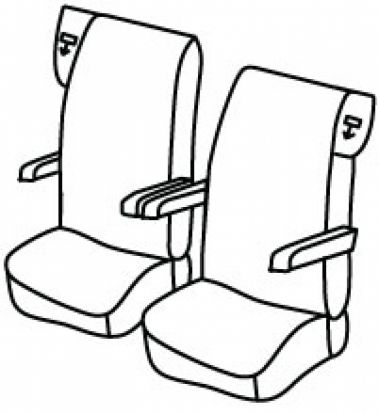 presvlake za sjedala odgovaraju za KAMION Daf XF, XG, XG+, 2021> - Driver Pneumatic + Passenger Pneumatic