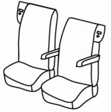 presvlake za sjedala za KAMION Daf XF, XG, XG+, 2021> - Driver Pneumatic + Passenger Pneumatic