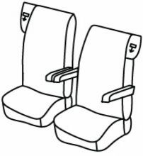 presvlake za sjedala za KAMION Daf XF, XG, XG+, 2021> - Driver Pneumatic + Passenger Pneumatic