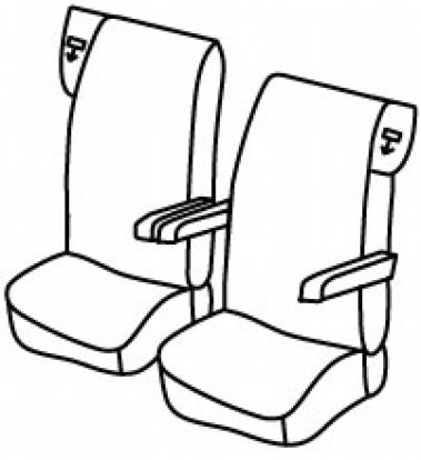 presvlake za sjedala odgovaraju za KAMION Daf XF, XG, XG+, 2021> - Driver Pneumatic + Passenger Pneumatic