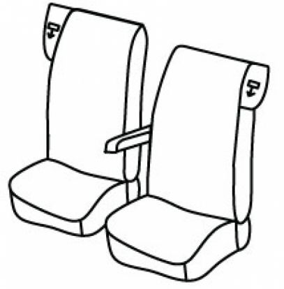 presvlake za sjedala odgovaraju za KAMION Daf XF, XG, XG+, 2021> - Driver Pneumatic + Passenger Pneumatic