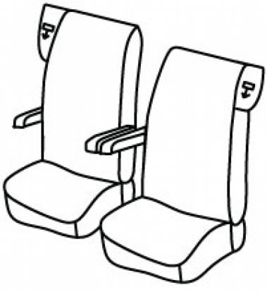 presvlake za sjedala odgovaraju za KAMION Daf XF, XG, XG+, 2021> - Driver Pneumatic + Passenger Pneumatic