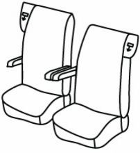 presvlake za sjedala za KAMION Daf XF, XG, XG+, 2021> - Driver Pneumatic + Passenger Pneumatic