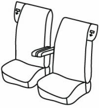 presvlake za sjedala za KAMION Daf XF, XG, XG+, 2021> - Driver Pneumatic + Passenger Pneumatic