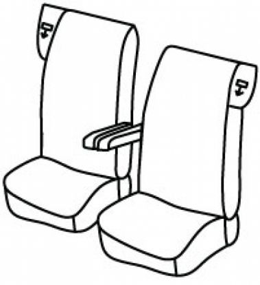 presvlake za sjedala odgovaraju za KAMION Daf XF, XG, XG+, 2021> - Driver Pneumatic + Passenger Pneumatic