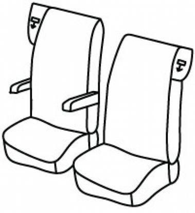 seat covers compatible for Daf XF, XG, XG+, 2021> - Driver Pneumatic + Passenger Pneumatic