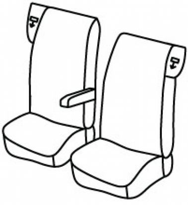seat covers compatible for Daf XF, XG, XG+, 2021> - Driver Pneumatic + Passenger Pneumatic