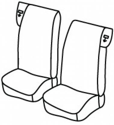 seat covers compatible for Daf XF, XG, XG+, 2021> - Driver Pneumatic + Passenger Pneumatic