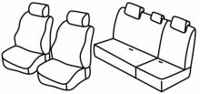 presvlake za sjedala za Daihatsu Terios, 2006>2017 - J200