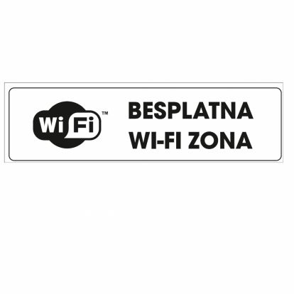 Info pločica 120*40 mm, Besplatna WI-FI zona
