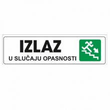 Info pločica 120*40 mm, Izlaz + stepenice