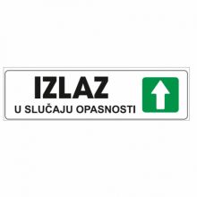 Info pločica 120*40 mm, Izlaz + strelica gore