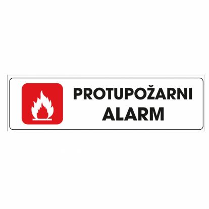 Info pločica 120*40 mm, Protupožarni alarm