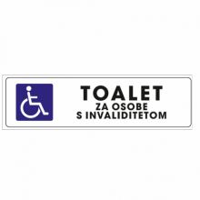 Info pločica 120*40 mm, Toalet za osobe s invaliditetom