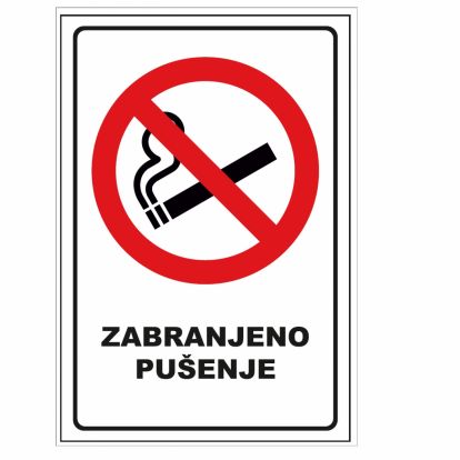 Naljepnica Model 1 zabranjenopušenje 11,5x11,5 cm
