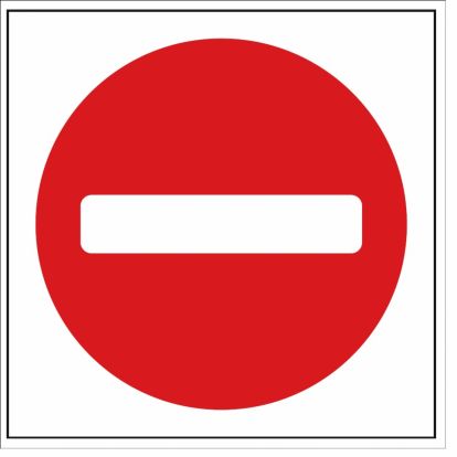 Naljepnica Model 11 zabranjenprolaz 11,5x11,5 cm