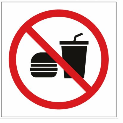 Naljepnica Model 2 zabranjenokonzumi.hrane i pića