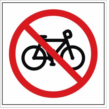 Naljepnica Model 9 zabranjenavožnja na biciklu 11,