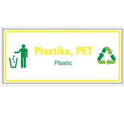 Naljepnica Plastika, PET 22x10cm