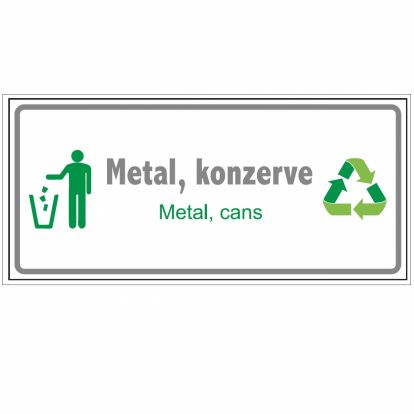 Naljepnice Metal,konzerve 22x10cm