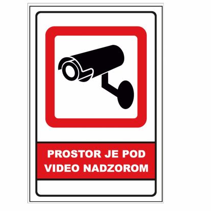 Tabla A4 Prostor je pod videonadzorom