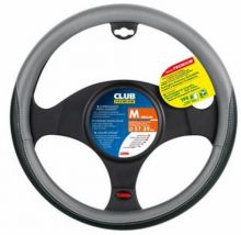 Steering wheel cover Club - grey 37/39cm
