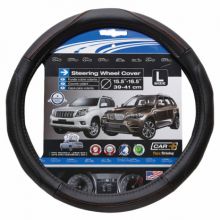 NAVLAKA VOLANA SUPER FIBER, CRNA SA CRVENIM ŠAVOM, 39-41CM (ZA SUV)