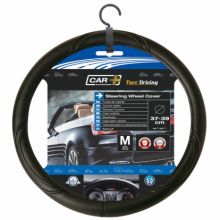 STEERING WHEEL COVER BLACK PVC 37-39 CMS