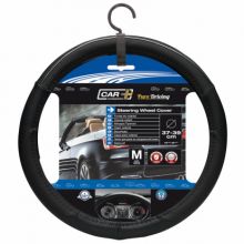 STEERING WHEEL COVER ”COLOR-LINE” BLACK/SILVER