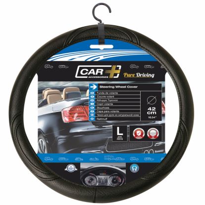 STEERING WHEEL COVER PVC FOR DELIVERY VAN, BLACK