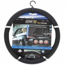 PVC STEERING WHEEL COVER ”SPEED” BLACK 37-39CM