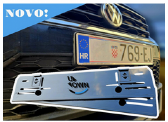 NOSAČ REGISTARSKIH TABLICA - INOX RAVNI NOVI MODEL UP DOWN