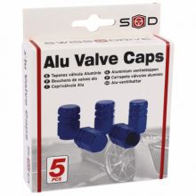 Valve caps aluminium blue