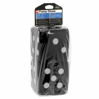 FUZZY DICE BLACK 9X9 CM