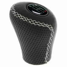 GEAR KNOB ”GEAR BOX” BLACK/WHITE W/LIFT-UP REVERSE