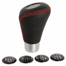 GEAR KNOB ”GEAR BOX” BLACK/RED