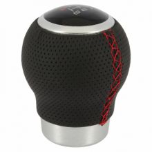 GEAR KNOB ”GEAR BOX” ROUND BLACK/RED