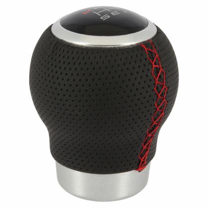 GEAR KNOB ”GEAR BOX” ROUND BLACK/RED
