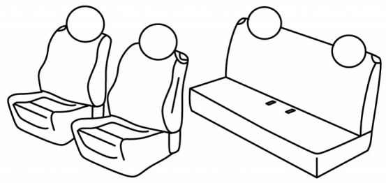 seat covers compatible for Fiat 500, 2007>2020, 2020> - 3 door