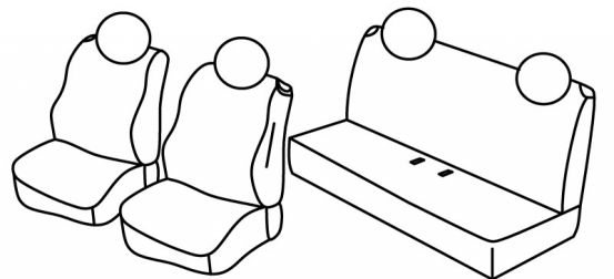 seat covers compatible for Fiat 500, 2007>2020, 2020> - 3 door
