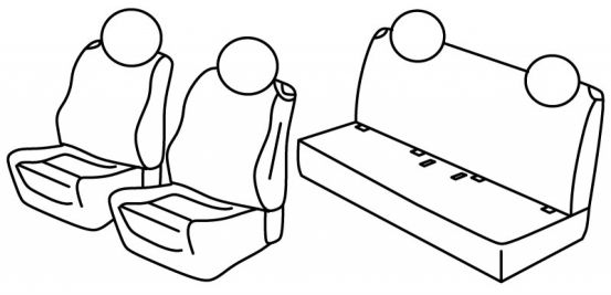 seat covers compatible for Fiat 500, 2020> - Hybrid, Dolcevita - 3 door