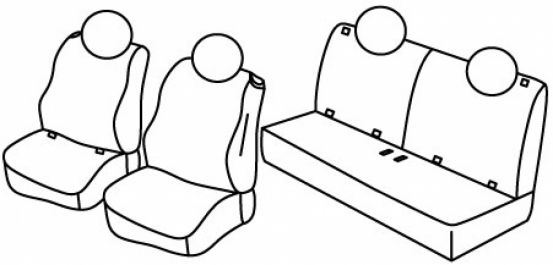 seat covers compatible for Fiat 500e, 2020> - 3 door