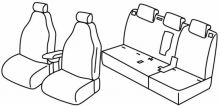presvlake za sjedala za Fiat 500L Trekking / 500L Cross, 2012>2022 - 5 vrata