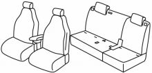 presvlake za sjedala za Fiat 500L Trekking / 500L Cross, 2012>2022 - 5 vrata