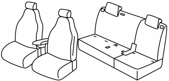 presvlake za sjedala odgovaraju za Fiat 500L Trekking / 500L Cross, 2012>2022 - 5 vrata