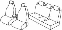 presvlake za sjedala za Fiat 500L Trekking / 500L Cross, 2012>2022 - 5 vrata