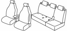 presvlake za sjedala za Fiat 500L, 2012>2022 - 5 vrata