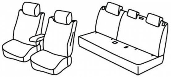 seat covers compatible for Fiat 600 / 600e, 2023> - Hybrid / Electric - 5 door
