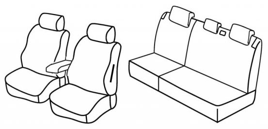 presvlake za sjedala odgovaraju za Fiat Bravo, 2007>2014