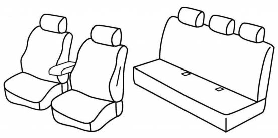 presvlake za sjedala odgovaraju za Fiat Doblo 1, 2001>2009